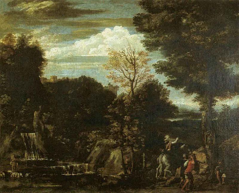 Gian  Battista Viola Landscape with a Devotional Image oil painting image